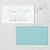 Carte D'accompagnement Baby shower, Wishing Well, Creative Tiffany Script (Devant / Derrière)