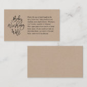 Carte D'accompagnement Baby shower, Wishing Well, rustique Kraft Script (Devant / Derrière)