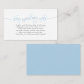 Carte D'accompagnement Baby shower, Wishing Well, Script bleu créatif (Devant / Derrière)
