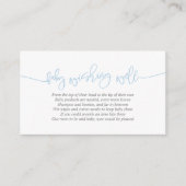 Carte D'accompagnement Baby shower, Wishing Well, Script bleu créatif (Devant)