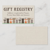 Carte D'accompagnement Baby showers à thème en bois (Devant / Derrière)