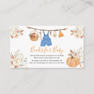 Carte D'accompagnement Baby showers de Citrouille Automne Livres pour béb