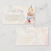 Carte D'accompagnement Baby showers de  de Citrouille rose pâle pour bébé (Devant / Derrière)