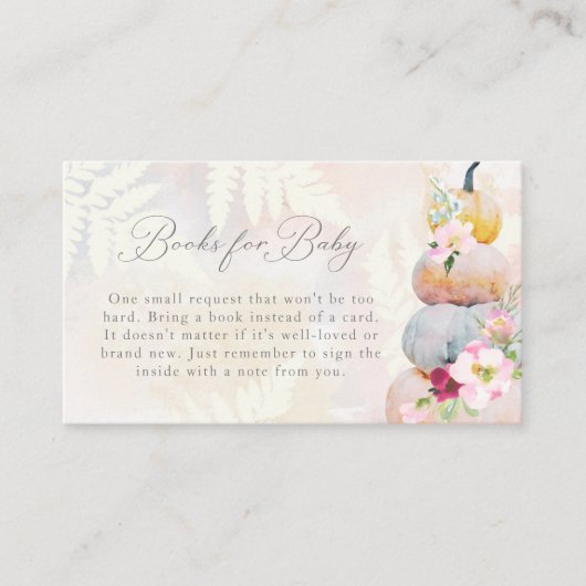 Carte D'accompagnement Baby showers de  de Citrouille rose pâle pour bébé (Devant)