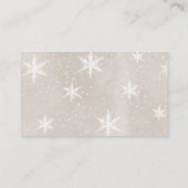 Carte D'accompagnement Baby showers d'hiver pour billet bébé (Dos)