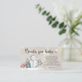 Carte D'accompagnement Baby showers d'hiver pour billet bébé (Debout devant)