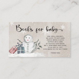 Carte D'accompagnement Baby showers d'hiver pour billet bébé