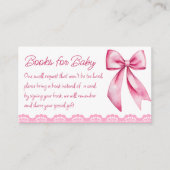 Carte D'accompagnement Baby showers en dentelle rosée retro demande (Devant)