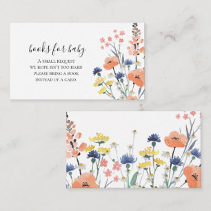 Carte D'accompagnement Baby showers fleurs sauvages pour bébé