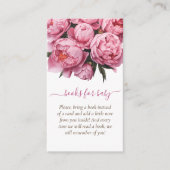 Carte D'accompagnement Baby showers Pink Peonies pour bébé (Devant)
