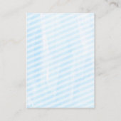 Carte D'accompagnement Baby Tea Party | Billet Bébé Refle de couche Bleu (Dos)