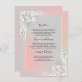 Carte D'accompagnement Baby's Breath Mariage Détails Information Invité (Devant / Derrière)