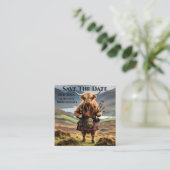 Carte D'accompagnement Bagpiper de vache écossaise Highland (Debout devant)