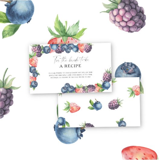 Carte D'accompagnement Baies sucrées - Recette pour la future mariée