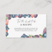 Carte D'accompagnement Baies sucrées - Recette pour la future mariée (Devant)