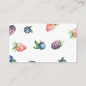 Carte D'accompagnement Baies sucrées - Recette pour la future mariée (Dos)