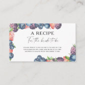 Carte D'accompagnement Baies sucrées - Recette pour la future mariée (Devant)