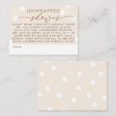 Carte D'accompagnement Bain de bébé beige et blanc non emballé (Devant / Derrière)