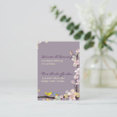 Carte D'accompagnement Baiser les oiseaux Réception de mariage (Debout devant)