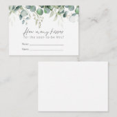 Carte D'accompagnement Baisers Jeu Eucalyptus Fête des mariées Jeu (Devant / Derrière)