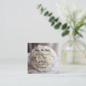 Carte D'accompagnement Bal Topiaire Rose Blanc, (Debout devant)