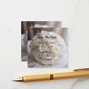 Carte D'accompagnement Bal Topiaire Rose Blanc,