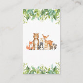 Carte D'accompagnement Balai Neutre Bois Animaux Végétaux Feuilles (Dos)