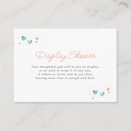 Carte D'accompagnement Balayage Coeurs et étoiles (Devant)