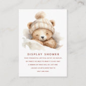 Carte D'accompagnement Balayer vers le haut Ours Cadeau Affichage Douche (Devant)