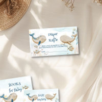 Baleine Baby shower Bleu Beige Déchet Raffle
