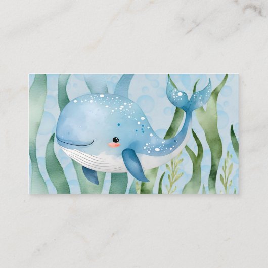 Carte D'accompagnement Baleine Bleue Sous La Mer Boy Books For Baby (Dos)