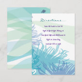 Carte D'accompagnement Baleine et Sea Life Bat Bar Mitzvah Direction Card (Devant / Derrière)