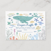 Carte D'accompagnement Baleine Sous La Baisse Du Baby shower De Mer (Devant)