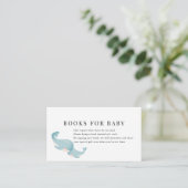 Carte D'accompagnement Baleines Baby shower rose Demande (Debout devant)