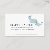 Carte D'accompagnement Baleines Bleu Baby shower Déchets Raffle Billet (Devant)
