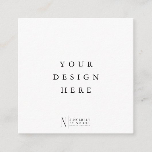 Carte D'accompagnement Balise Carré De 2,5 Pouces Ou Insertion D'Impressi (Devant)