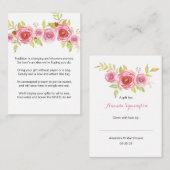 Carte D'accompagnement Balise de demande de Fête des mariées d'affichage  (Devant / Derrière)