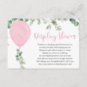 Carte D'accompagnement Balle rose eucalyptus verdure douche (Devant)