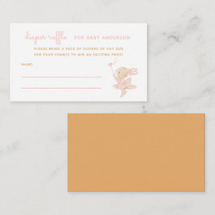 Carte D'accompagnement Ballerina Fillette Baby shower Déchets Raffle