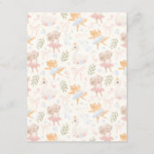 Carte D'accompagnement Ballerina Mouse Tutu Avis et souhaits exaltants (Dos)