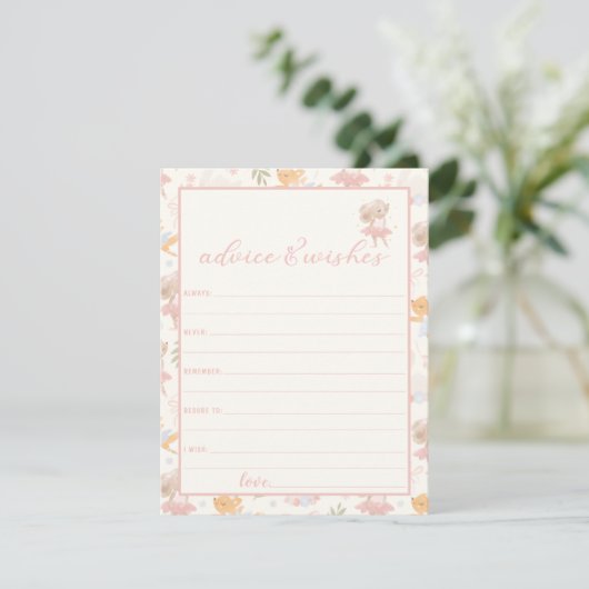 Carte D'accompagnement Ballerina Mouse Tutu Avis et souhaits exaltants (Debout devant)