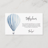 Carte D'accompagnement Ballon à air chaud - douche d'affichage (Devant)