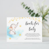 Carte D'accompagnement Ballons à air chaud d'éléphant mignon demande de l (Debout devant)