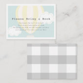 Carte D'accompagnement Ballons à air chaud jaune S'il vous plaît apporter (Devant / Derrière)