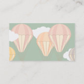 Carte D'accompagnement Ballons à air rose Diaper Raffle (Dos)