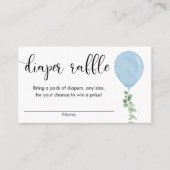 Carte D'accompagnement Ballons bleu garçon baby shower de couche tombole (Devant)