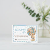 Carte D'accompagnement Ballons d'ours Barreau Raffle Bleu (Debout devant)