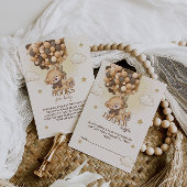 Carte D'accompagnement Ballons d'ours brun beige tombole