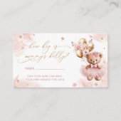 Carte D'accompagnement Ballons d'ours en peluche mignonette Quelle taille (Devant)