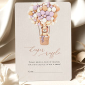 Carte D'accompagnement Ballons Lavender Ballons Diaper Raffle Tickets